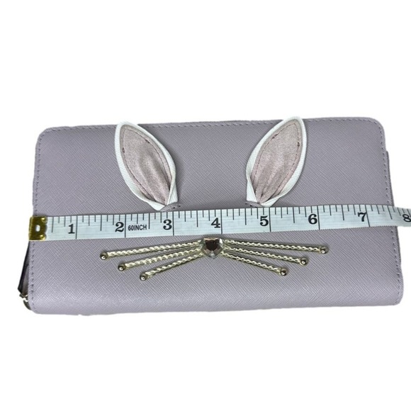 Kate Spade New York Hop To It Rabbit Easter Bunny Whiskers Tail Wallet - Picture 9 of 10
